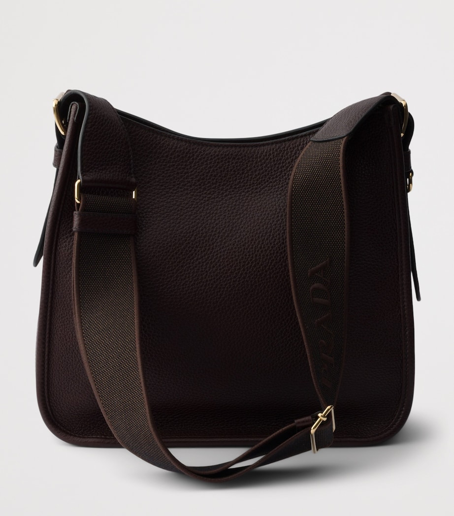 Prada Medium Leather Shoulder Bag Brown Image 3