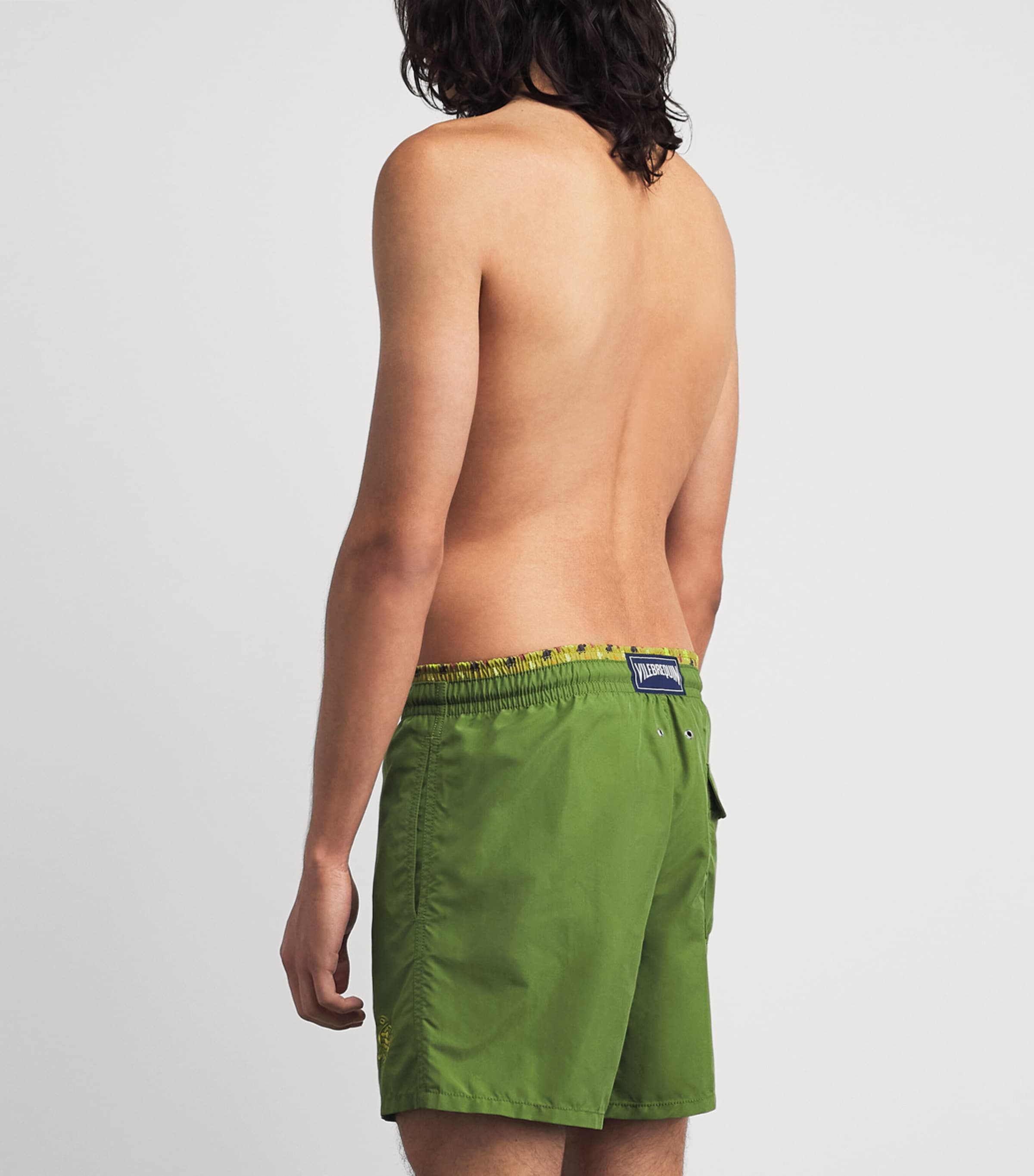 Vilebrequin Mens Moku Ronde des Tortues Swim Shorts Militaire Image 4
