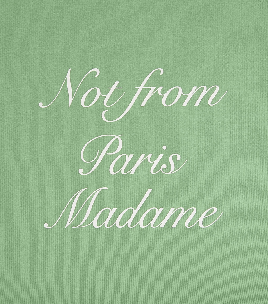 Drôle De Monsieur Mens Cotton Slogan T-Shirt Light Green Image 6