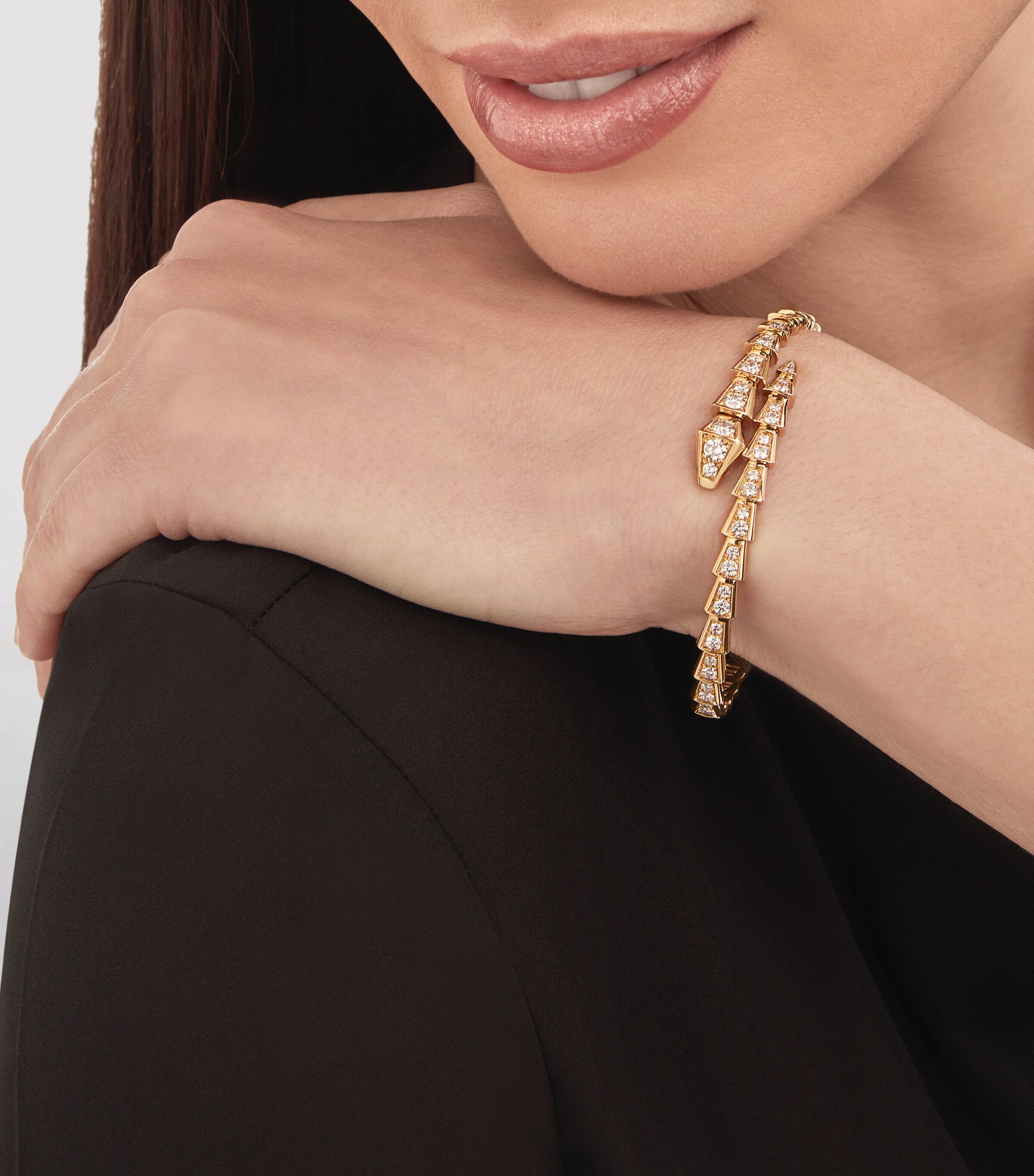 Bvlgari Yellow Gold and Diamond Serpenti Viper Bracelet Yellow Gold Image 3