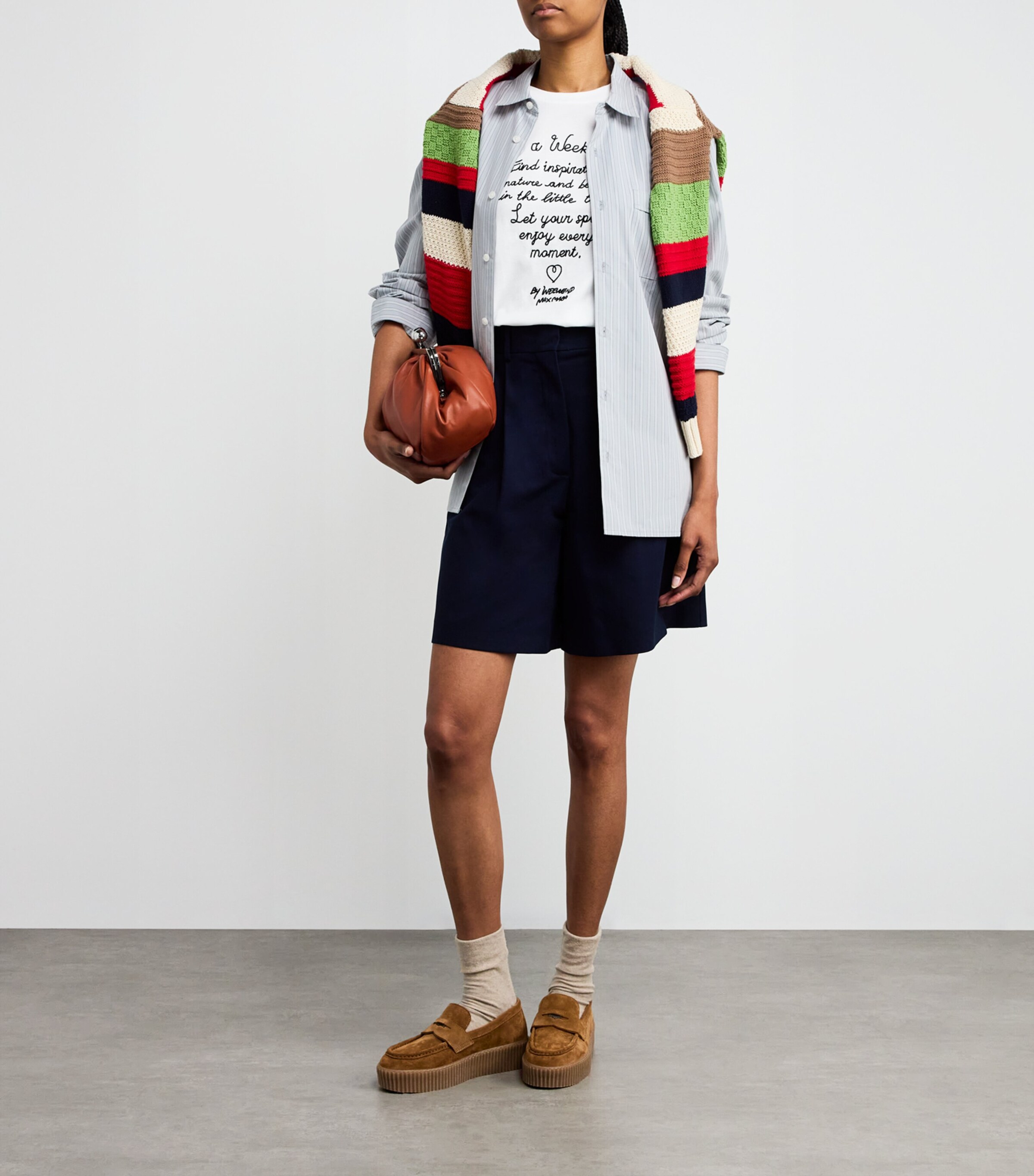 Cotton Embroidered T-Shirt WHITE Image 2