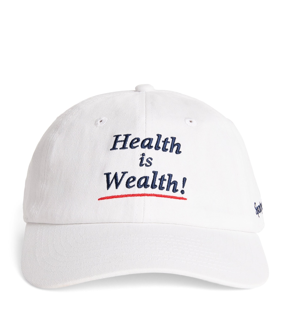 Cotton Embroidered Baseball Cap WHITE Image 1