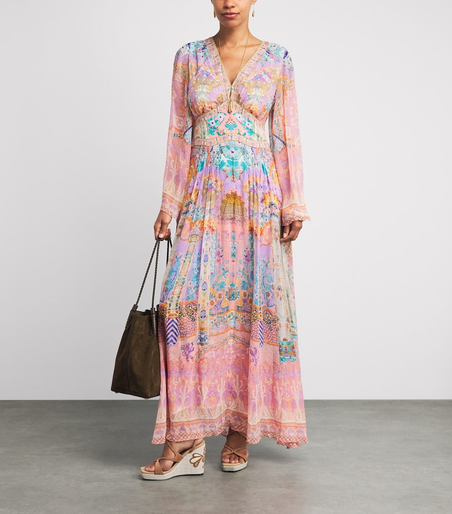 Camilla Womens Silk Maxi Dress Howdy Gaudi Image 2