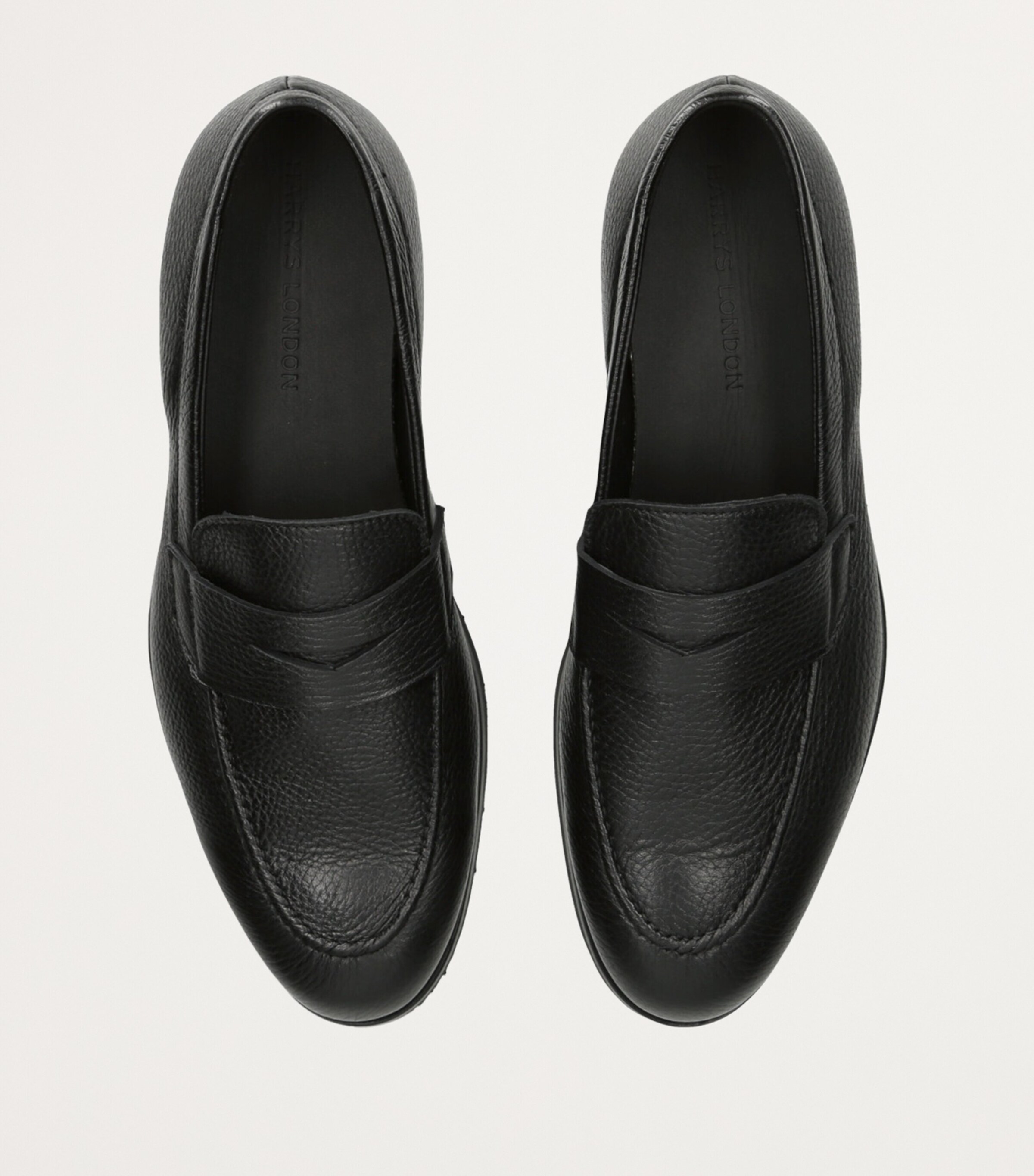 Harrys London Black Leather Beck Loafers | Harrods AE display picture 1