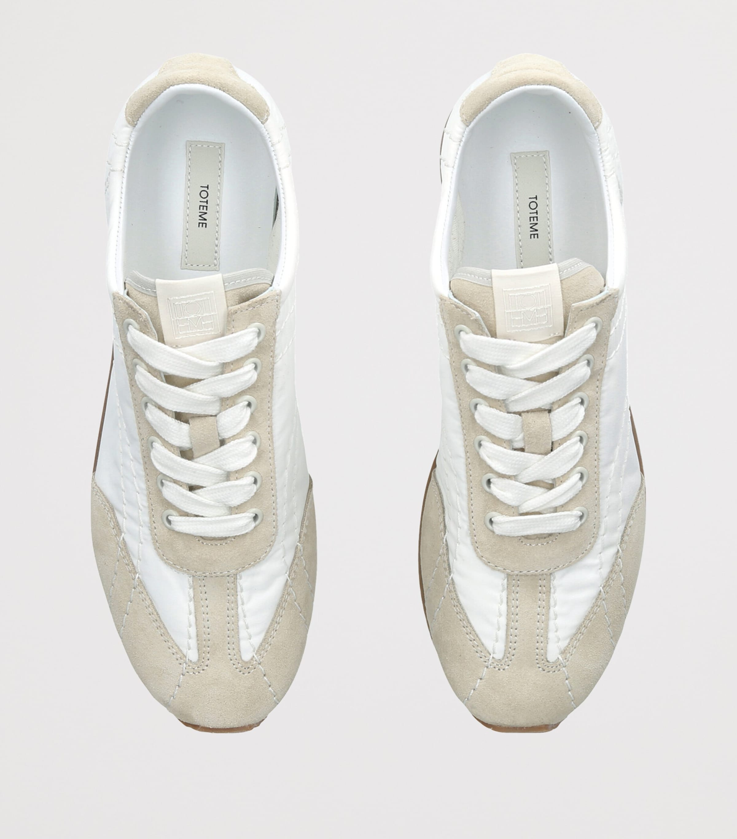 Toteme Suede Flex Sneakers White/comb Image 4