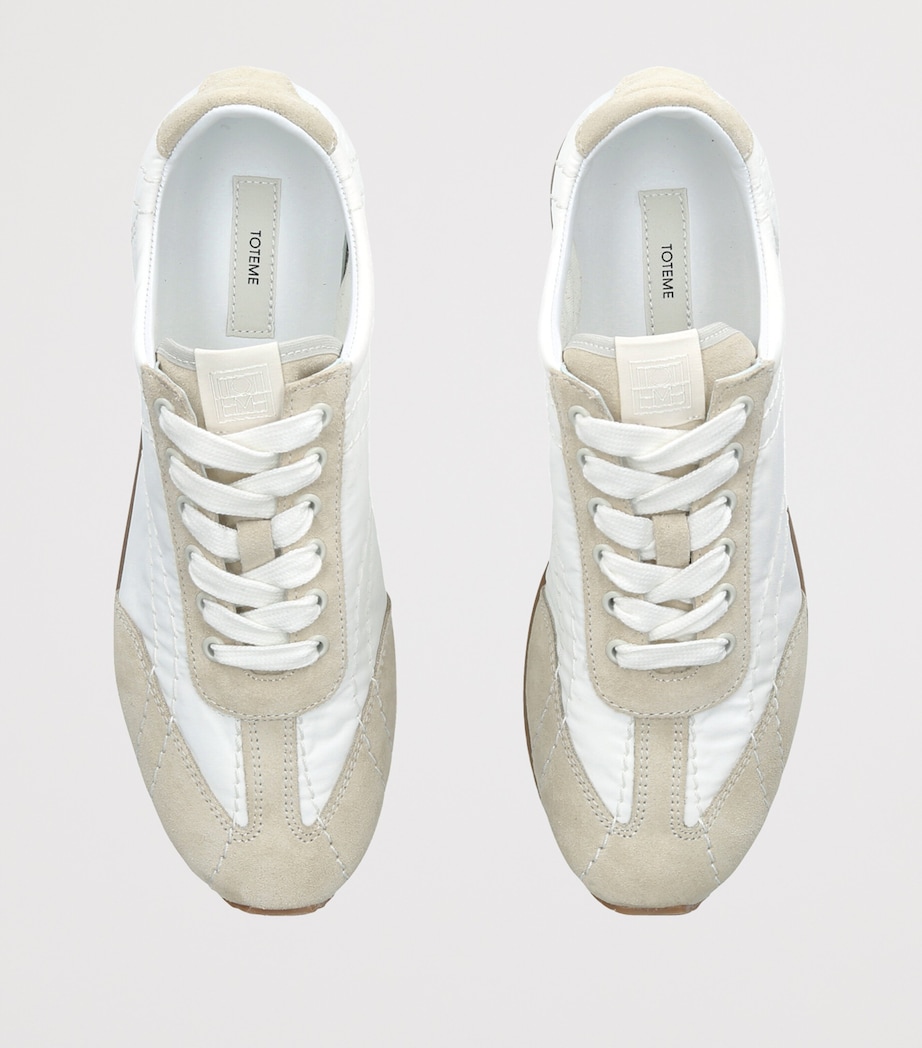 Toteme Suede Flex Sneakers White/comb Image 4