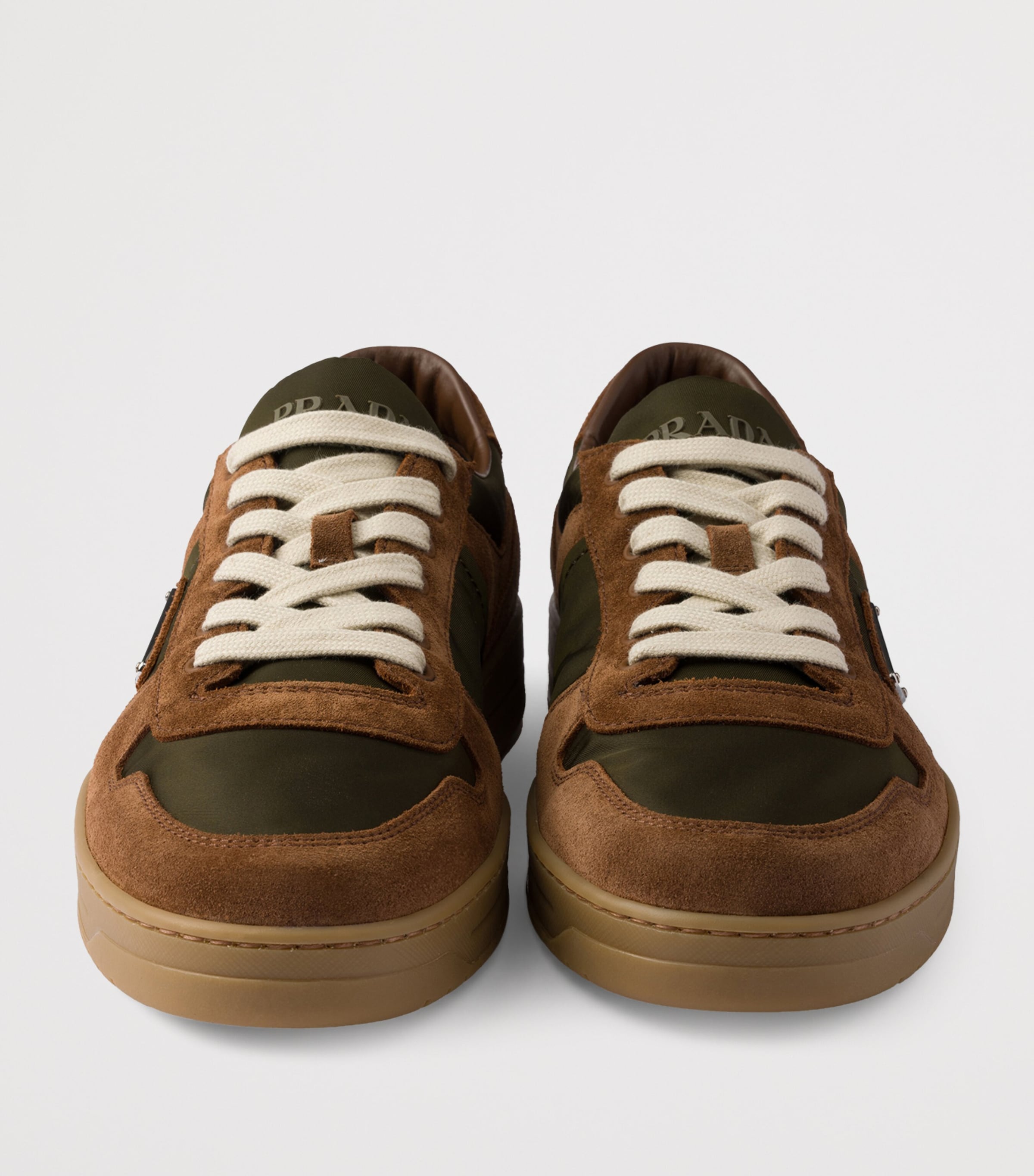 Suede and Re-Nylon Downtown Sneakers F0M36 Image 5