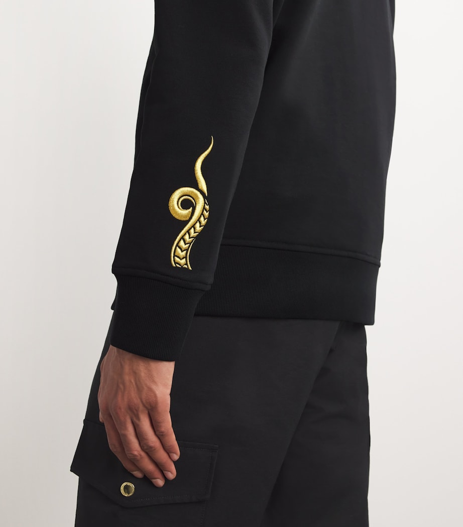 Moose Knuckles Mens Snake Logo Sweatshirt Black Image 6