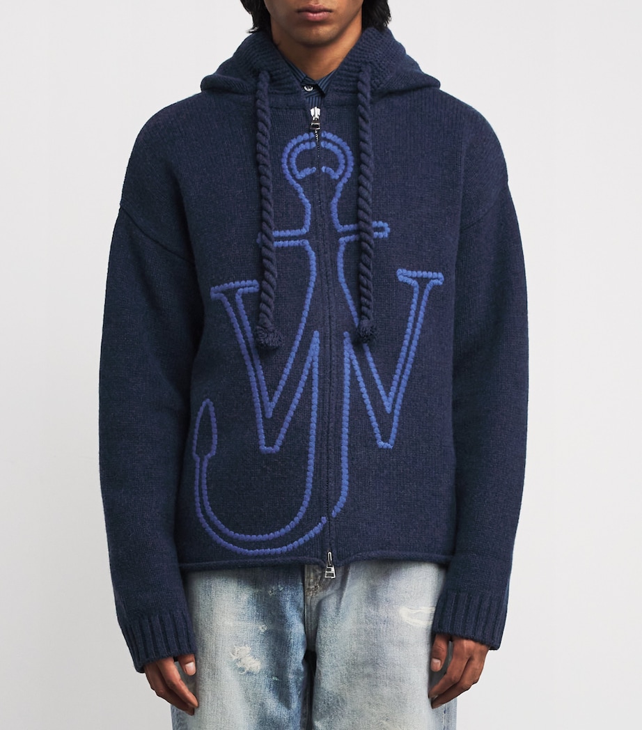 Wool Anchor Hoodie STEEL BLUE Image 3