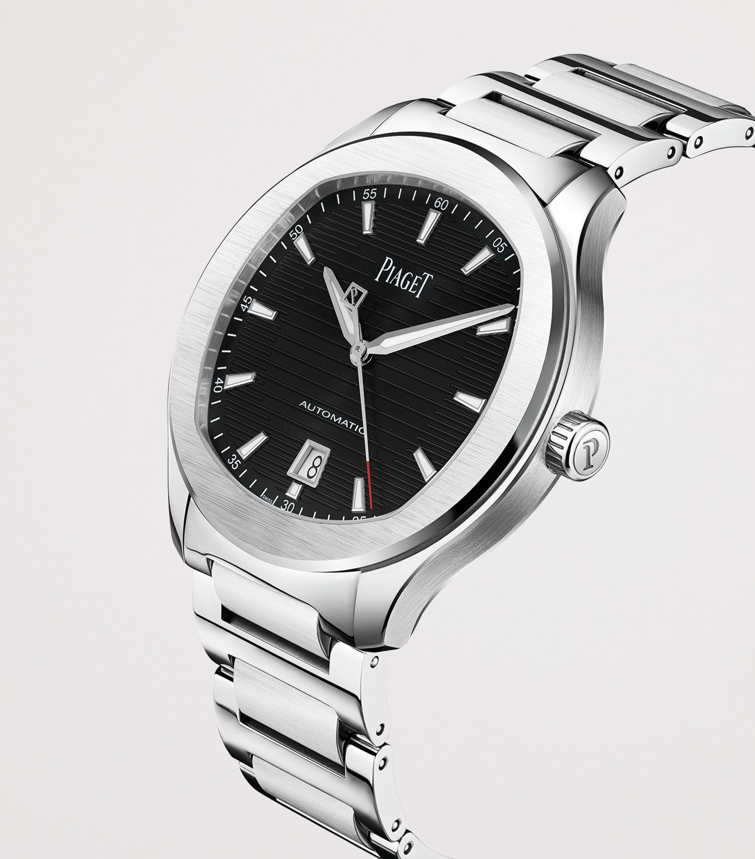 Stainless Steel Polo Date Watch 42mm STEEL Image 4