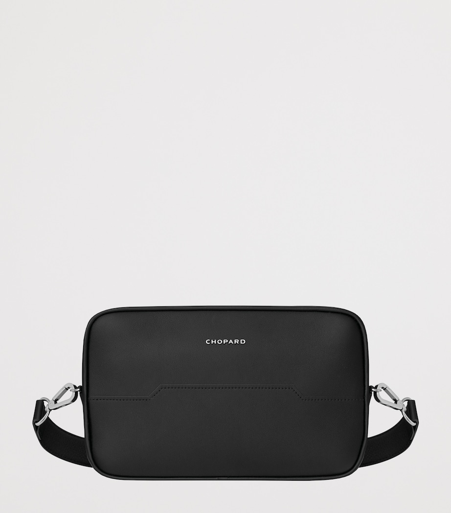 Small Leather Clutch Bag BLACK Image 4