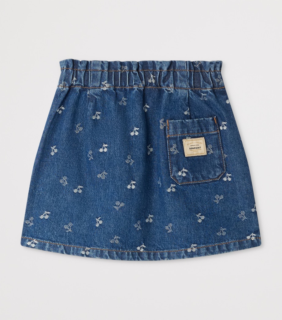 Cherry Jacquard Jensua Denim Skirt (4-8 Years) IMP JEAN CLAIR Image 2