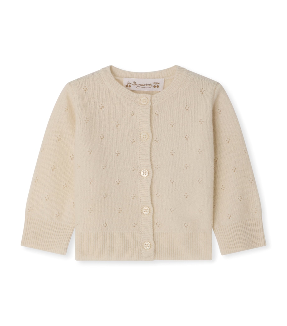 Bonpoint Cashmere Laelia Cardigan (1-18 Months) Ivoire Image 1