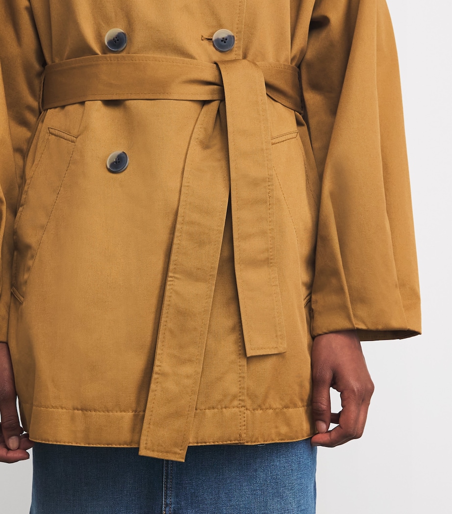 Cotton Gabardine Trench Jacket OCHRE Image 6
