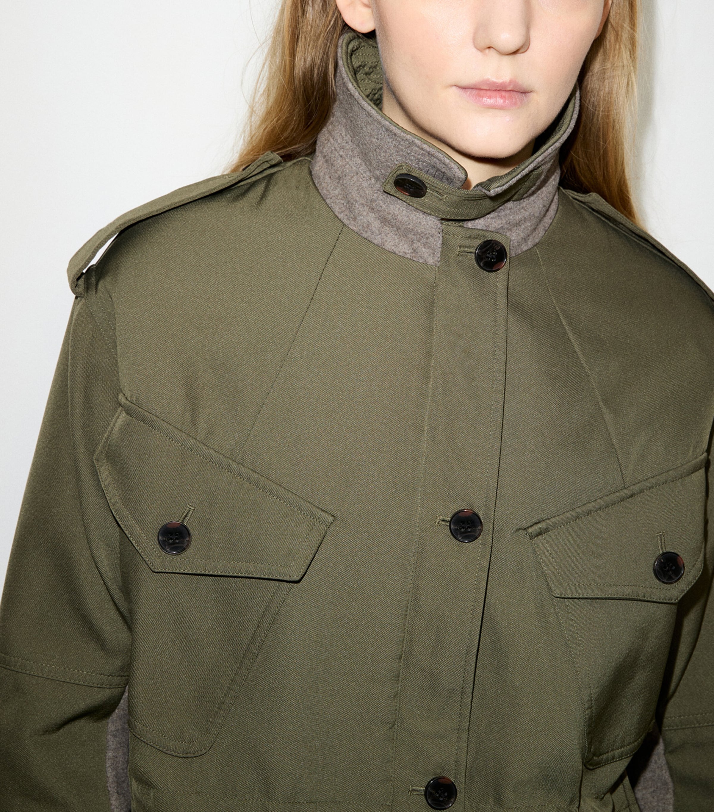 MAX&Co. Womens Collared Jacket Kaki Image 6