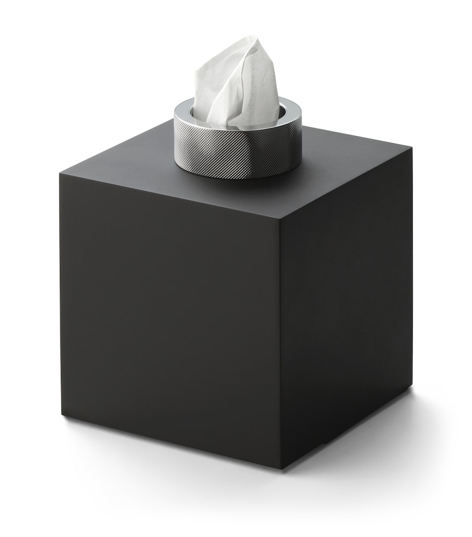 Brass Club Tissue Box BLACK/CHROME Image 1