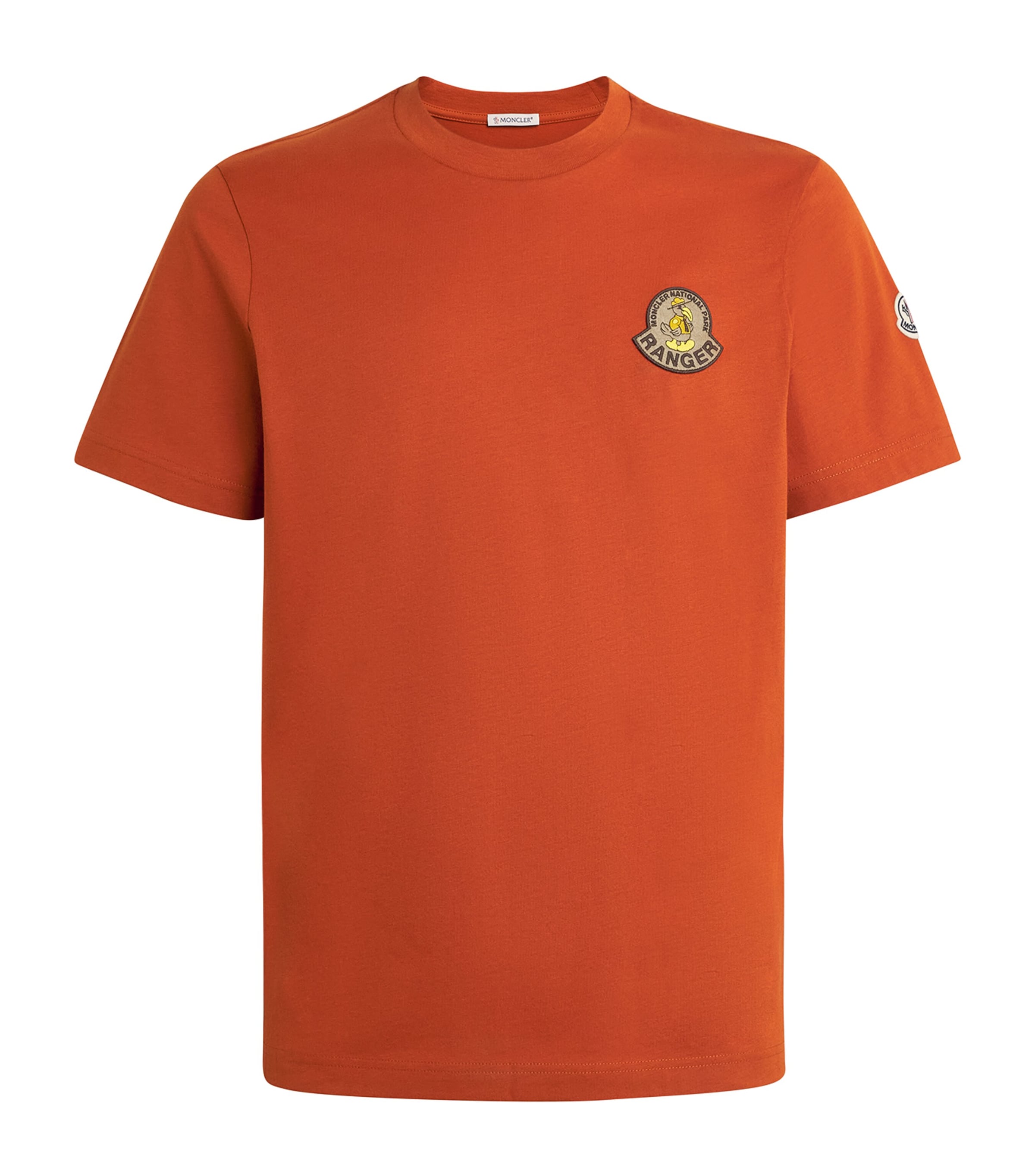 Moncler Orange Cotton Mon Duck Logo T-Shirt | Harrods US