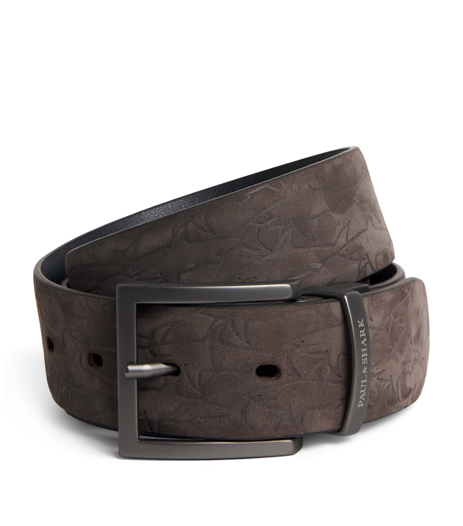 Leather Reversible Shark Belt R2AMILITARE/BLU Image 1