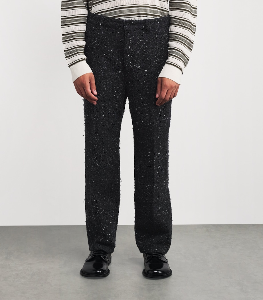 Cotton Towel Trousers BLACK Image 3