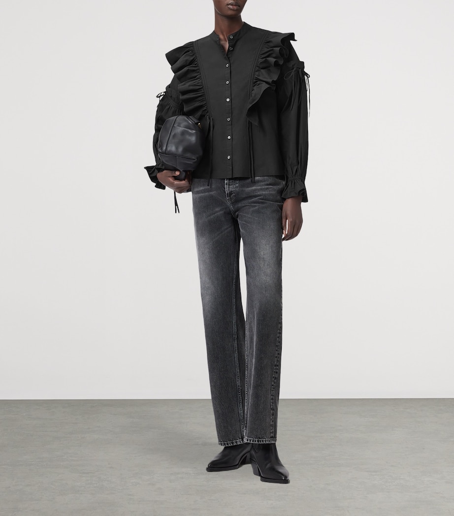 Cotton Poplin Lulu Shirt BLACK Image 3