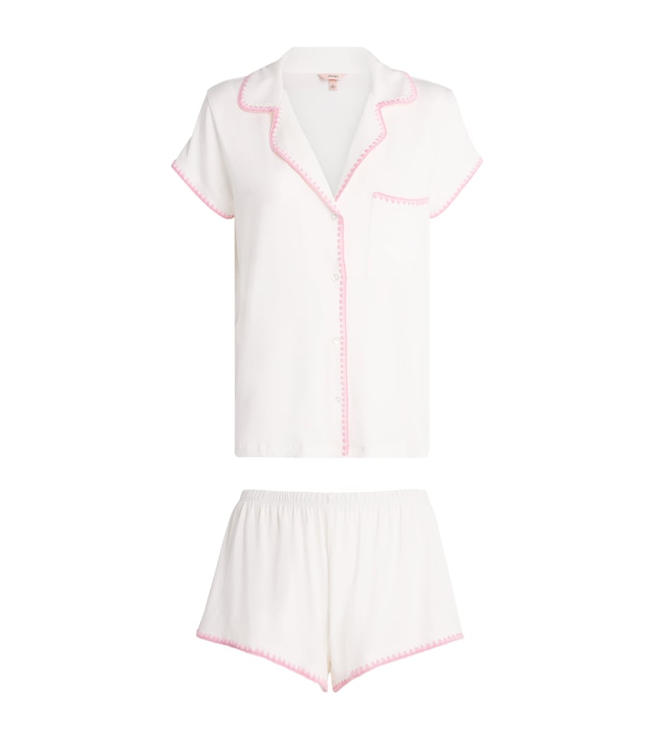 Valentines Day Camisole Frida Pyjama Set IVORY/PINK NECT Image 1
