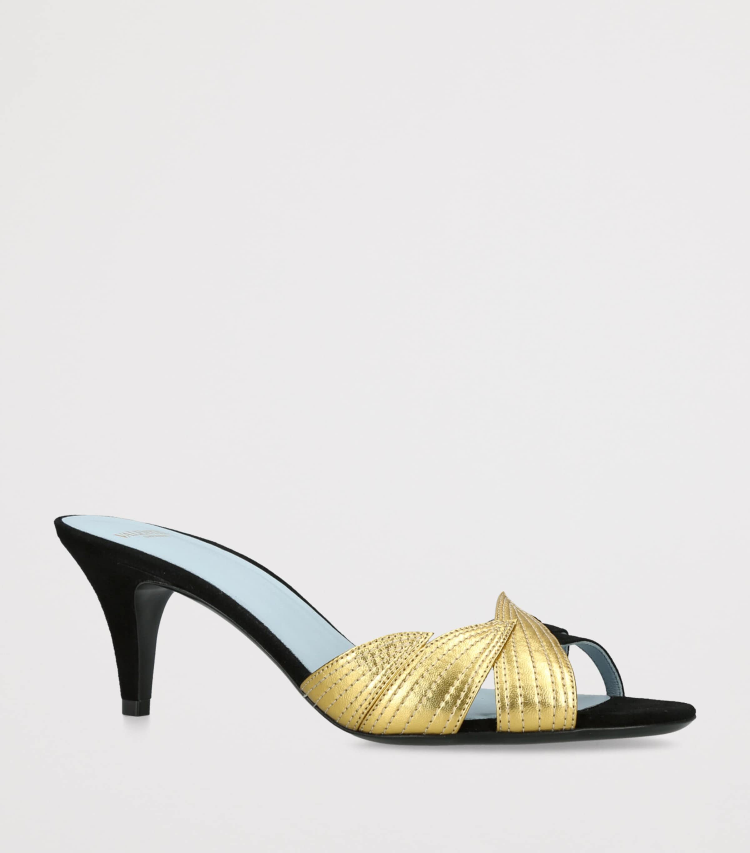 Valentino Garavani FolieFoliage Heeled Mules 65 Black/comb Image 3