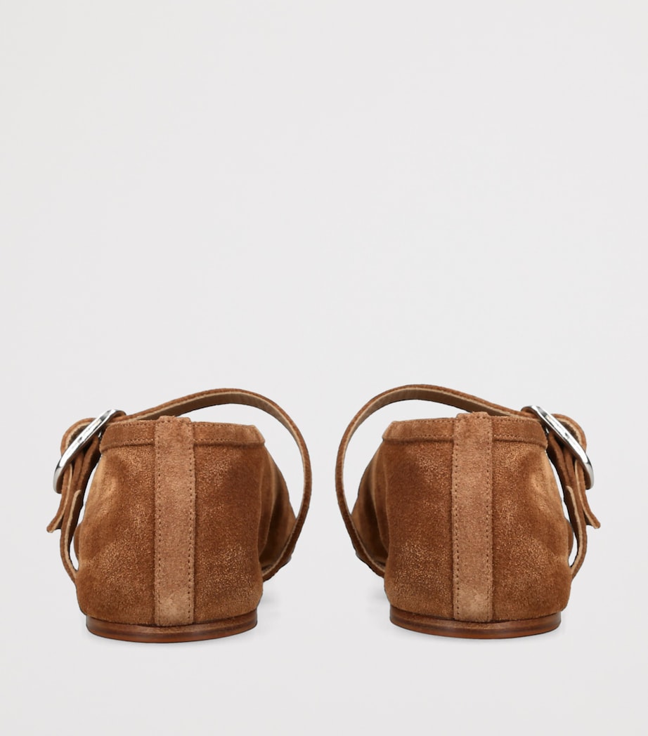 Le Monde Beryl Suede Stella Flats Mid Brown Image 2