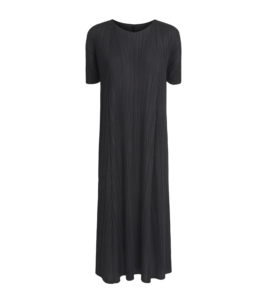 Pleats Please Issey Miyake Womens Mellow Pleats Midi Dress Black Image 1