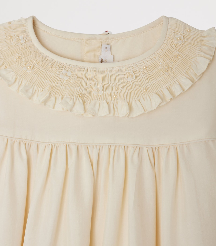 Silk Janine Dress (4-14 Years) ECRU Image 3