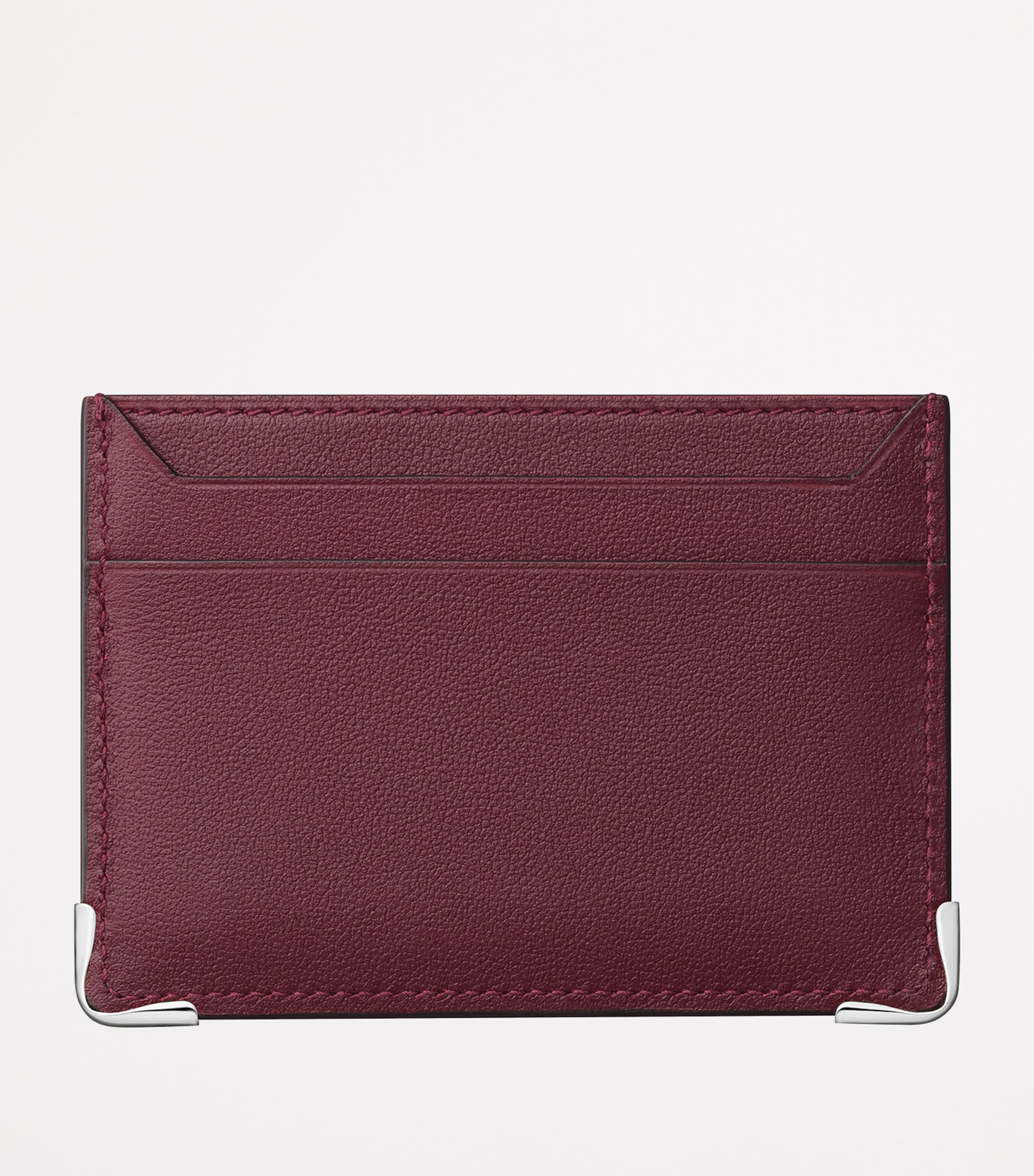 Leather Double Must de Cartier Card Holder BORDEAUX Image 2
