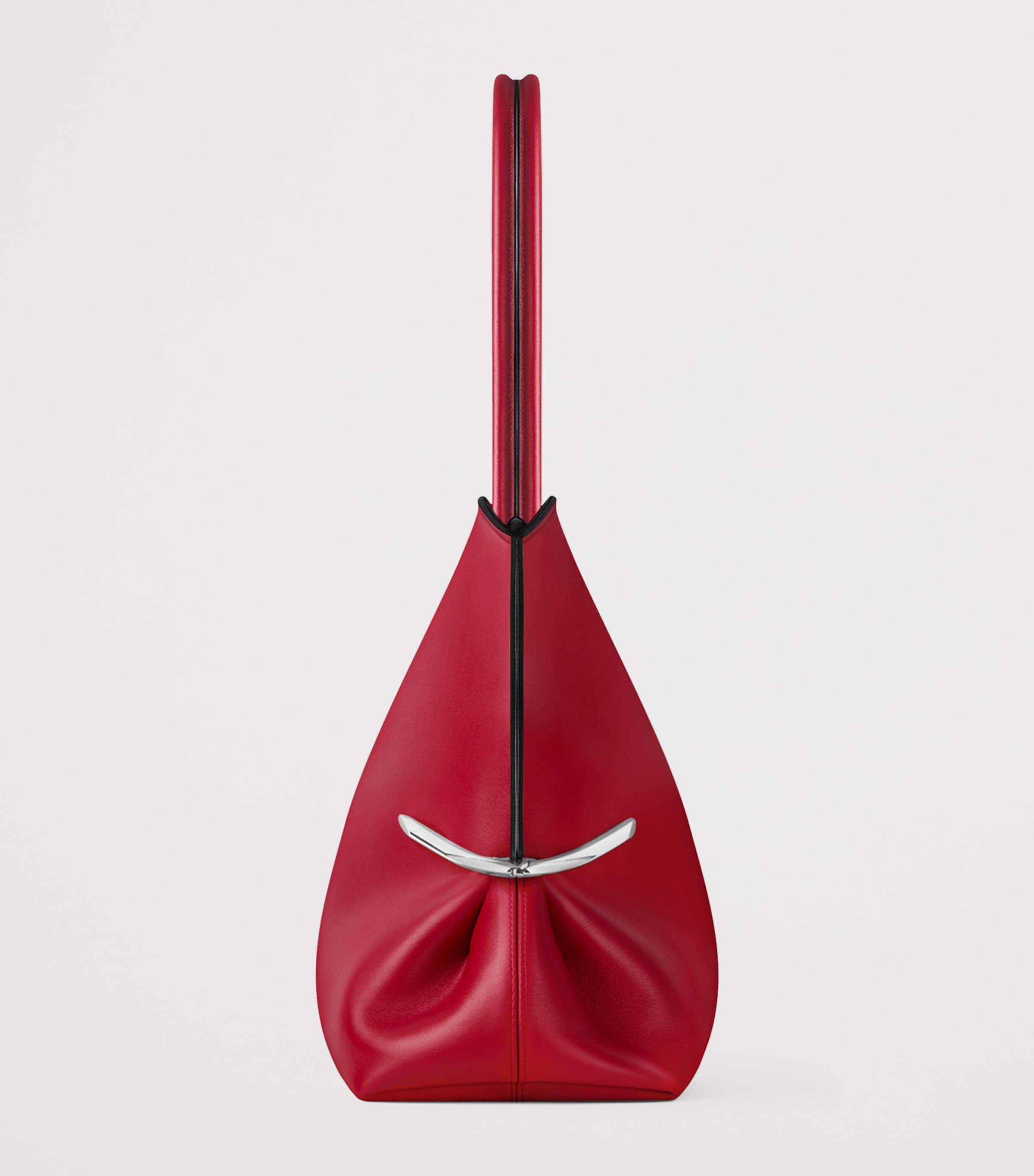 Leather Pinch East-West Tote Bag EQUESTRIAN RED Image 2