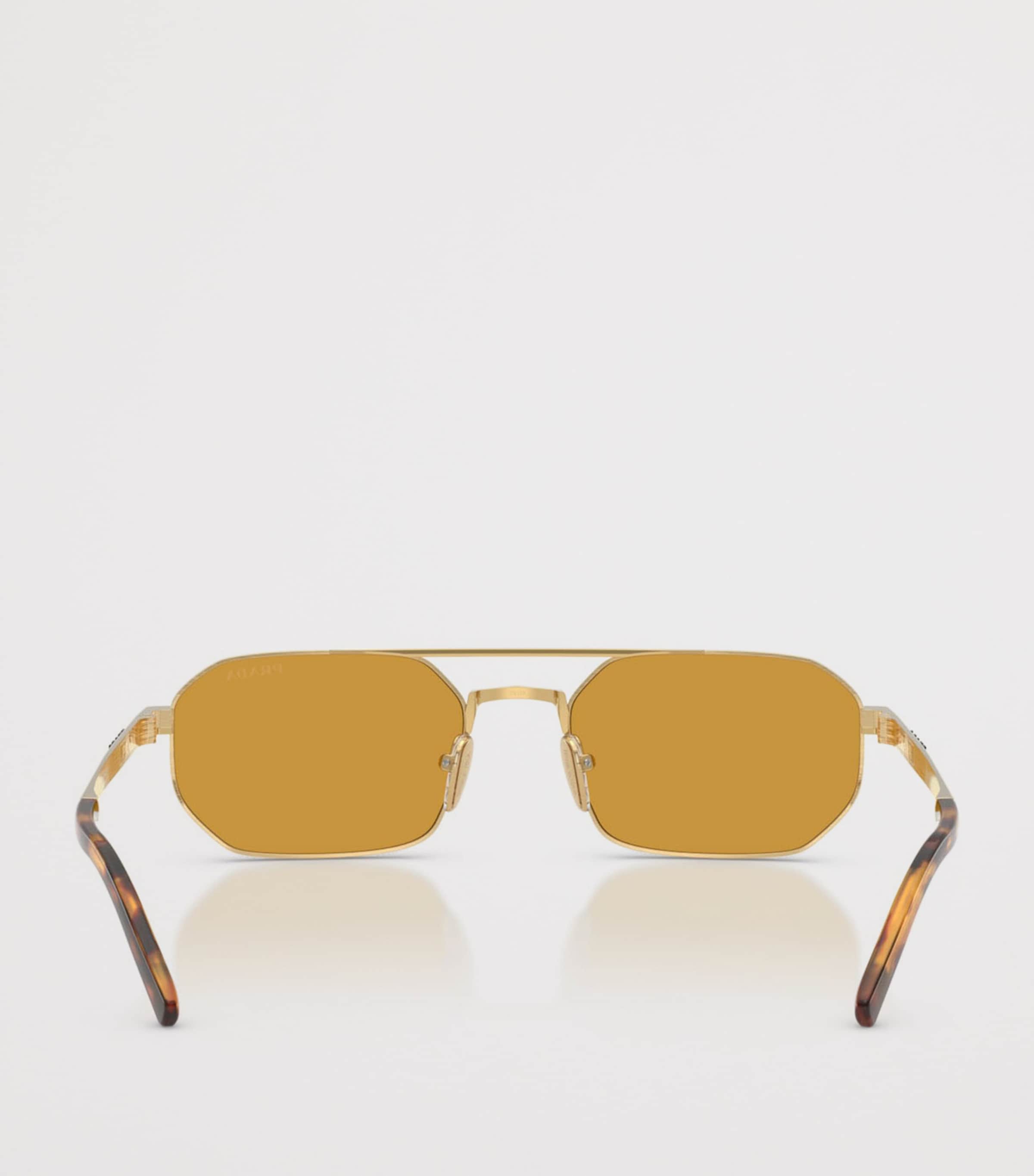 Prada Metal Irregular Sunglasses Gold Image 4