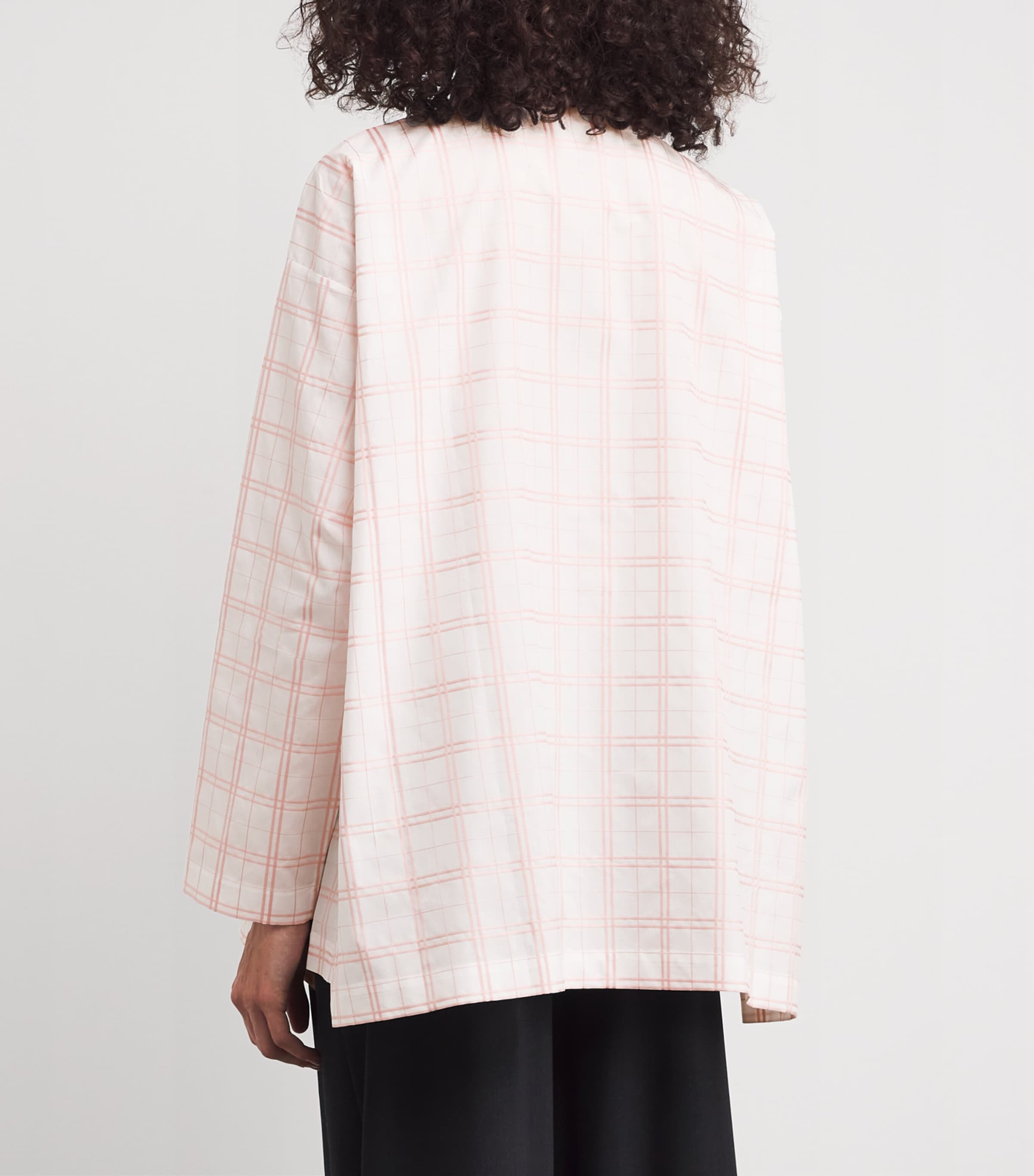 Jacquard Check Slim A-Line Shirt PNKCHK Image 4