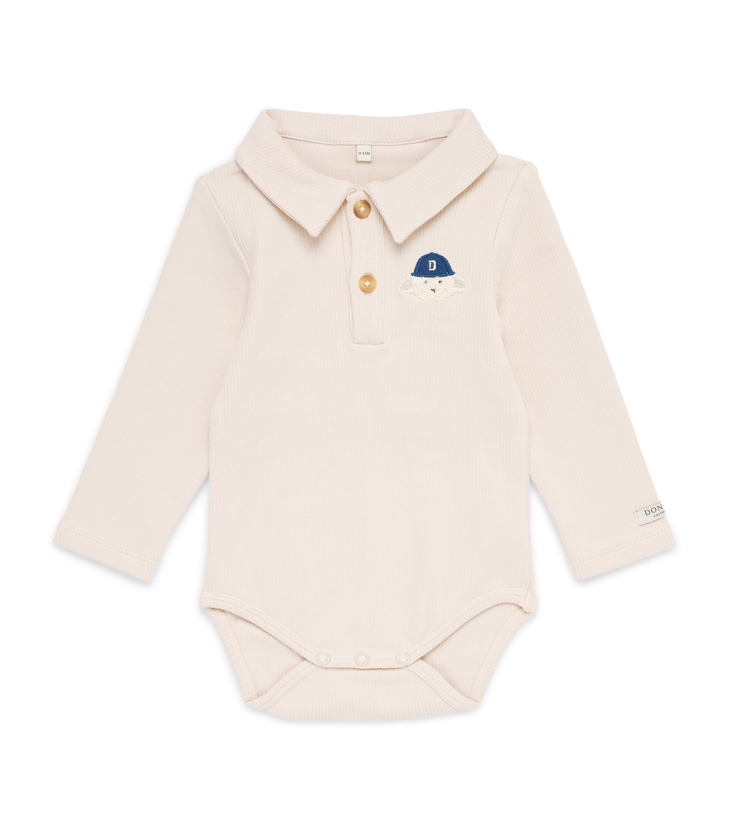 Donsje Stretch-Cotton Paulo Bodysuit (0-30 Months) Arctic Ivory Image 1