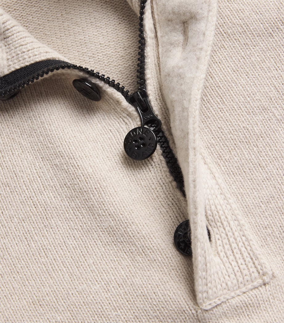 Wool-Blend Half-Zip Sweater V009A Image 5