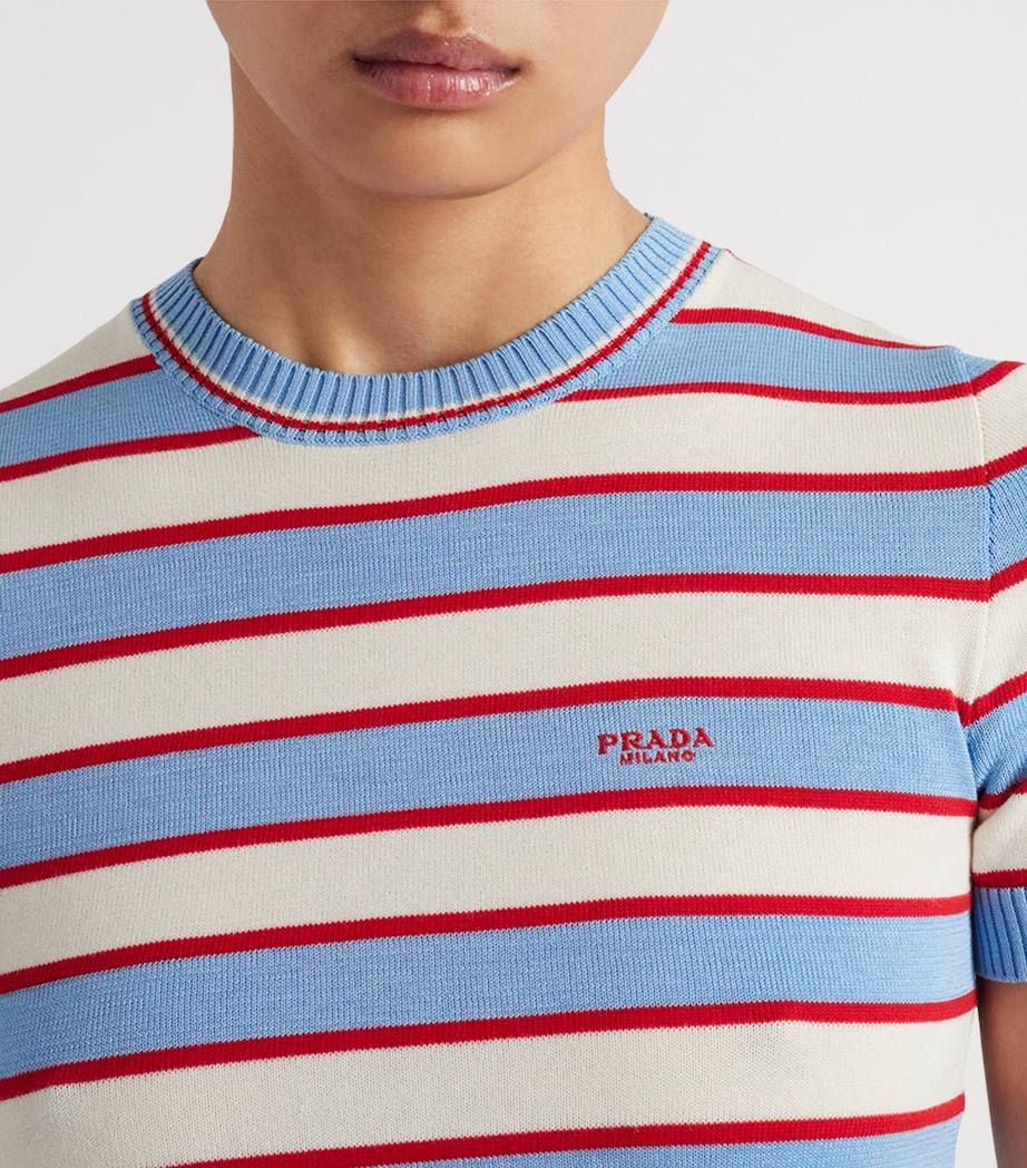 Cotton Stripe Sweater Top F0A0E Image 3