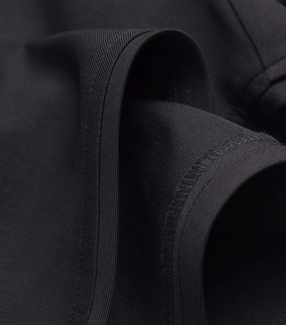 Piped-Detail Track Shorts JET BLACK Image 5