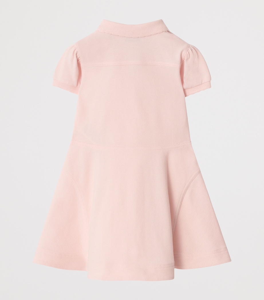 Burberry Kids Cotton Polo Shirt Dress (6-36 Months) Ice Pink Image 2