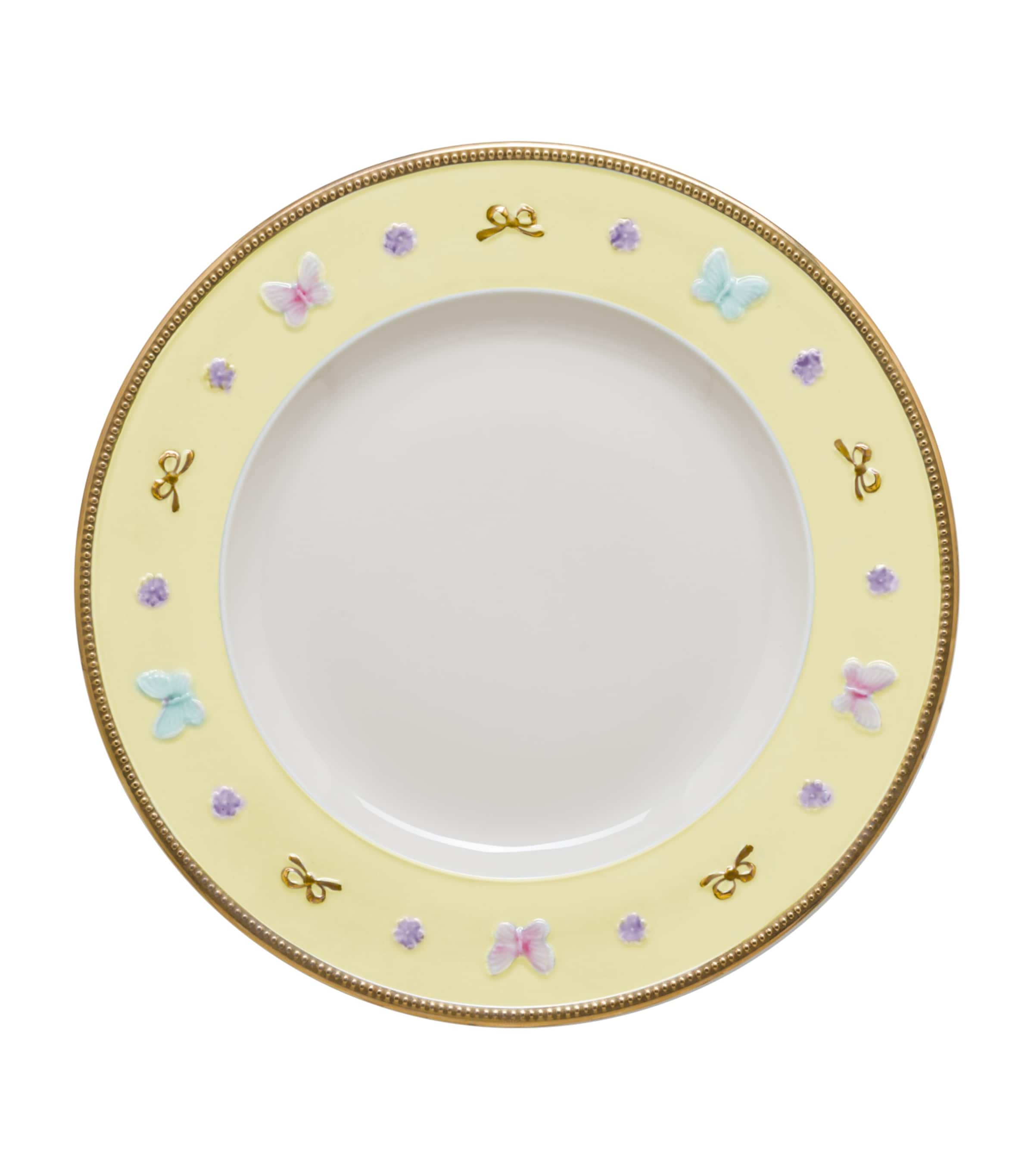 Blooming Butterfly Dinner Plate (27cm) YELLOW  ROSE 24KGLD Image 1