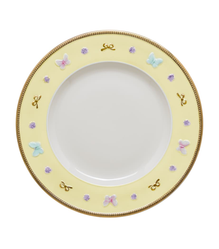 Blooming Butterfly Dinner Plate (27cm) YELLOW ROSE 24KGLD Image 1