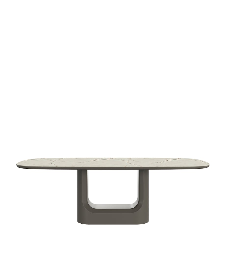 BoConcept Ceramic Volterra Dining Table White / Warm Beige Image 1