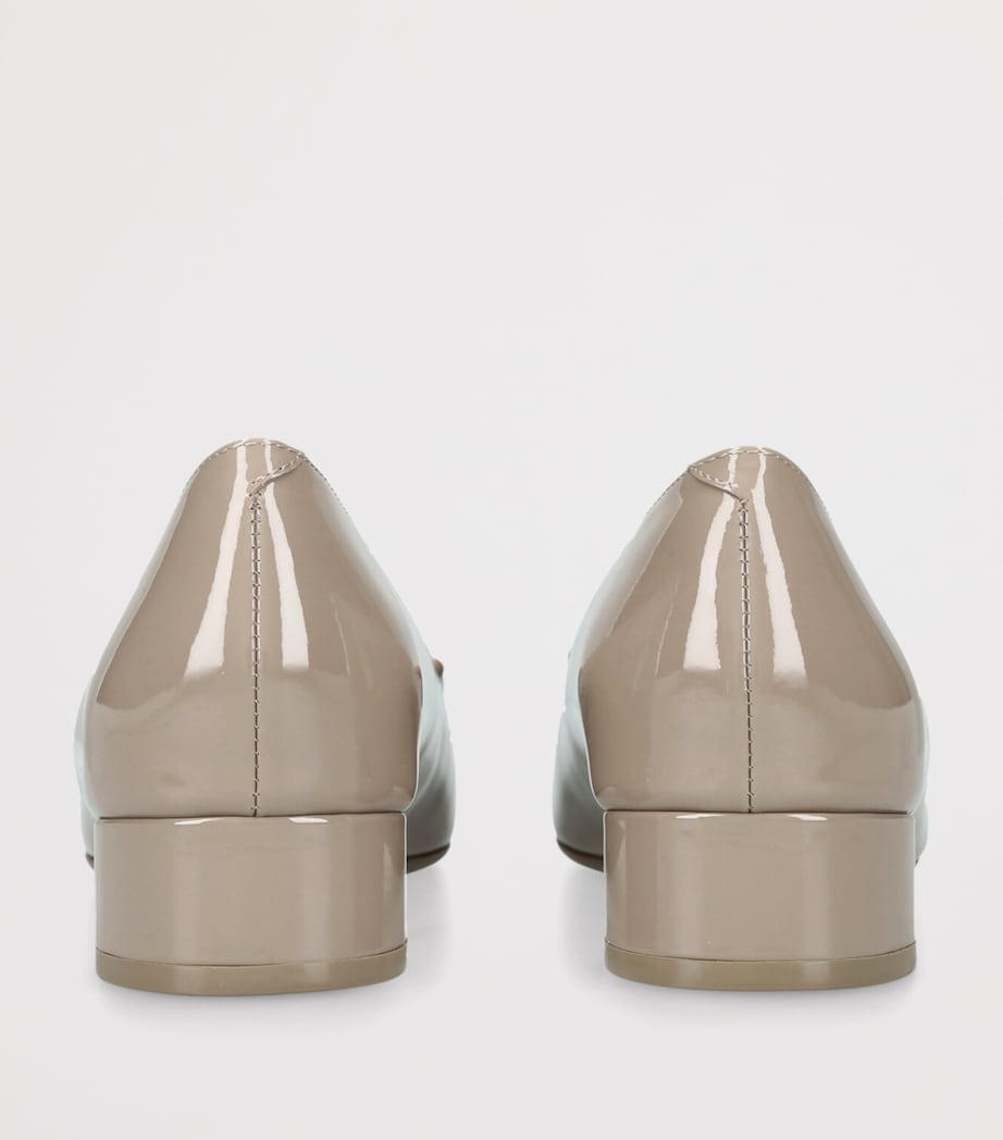 Patent Leather U Look Ballet Flats TAUPE Image 2