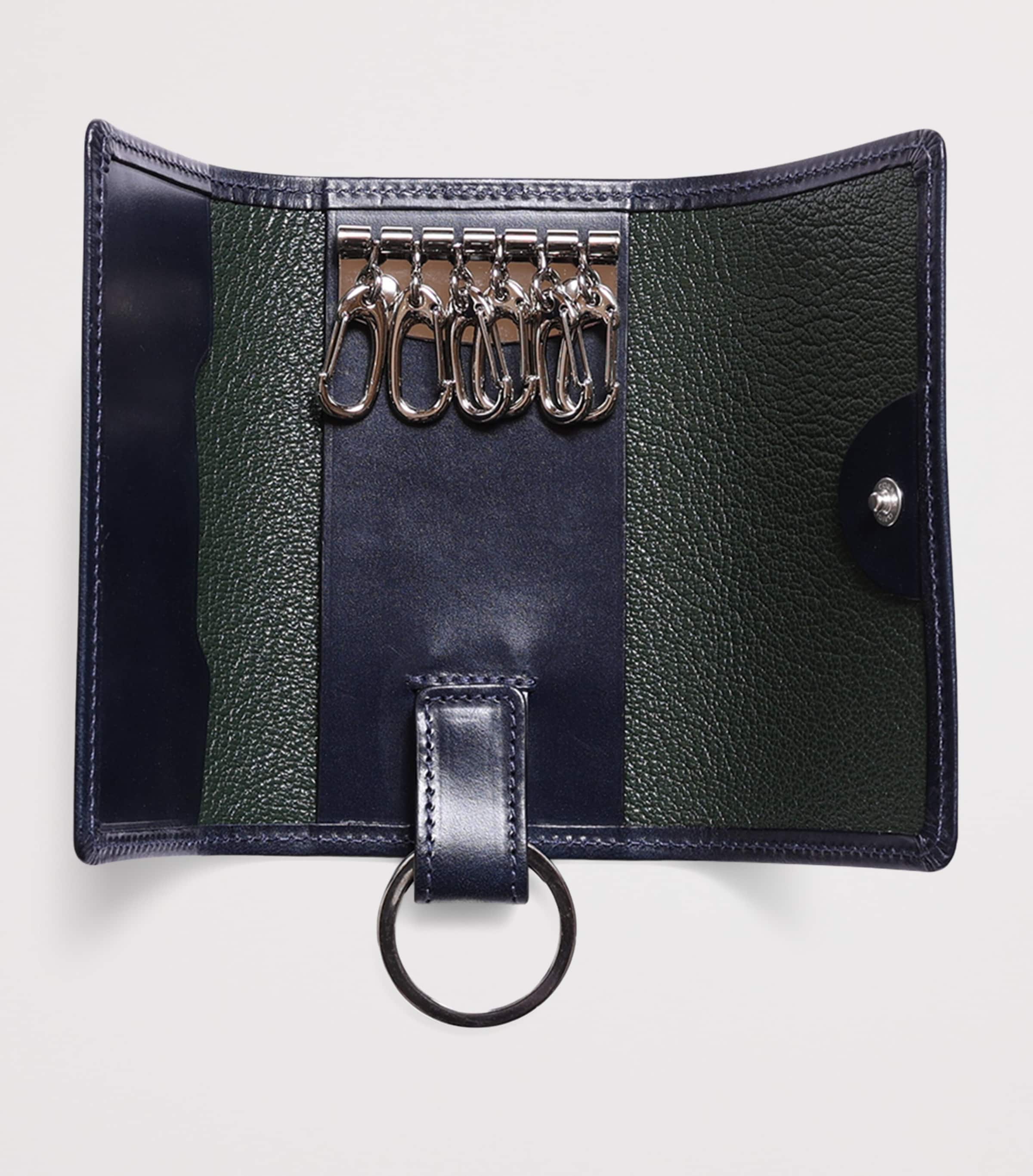 Swaine Leather Key Case Navy/navy Image 3