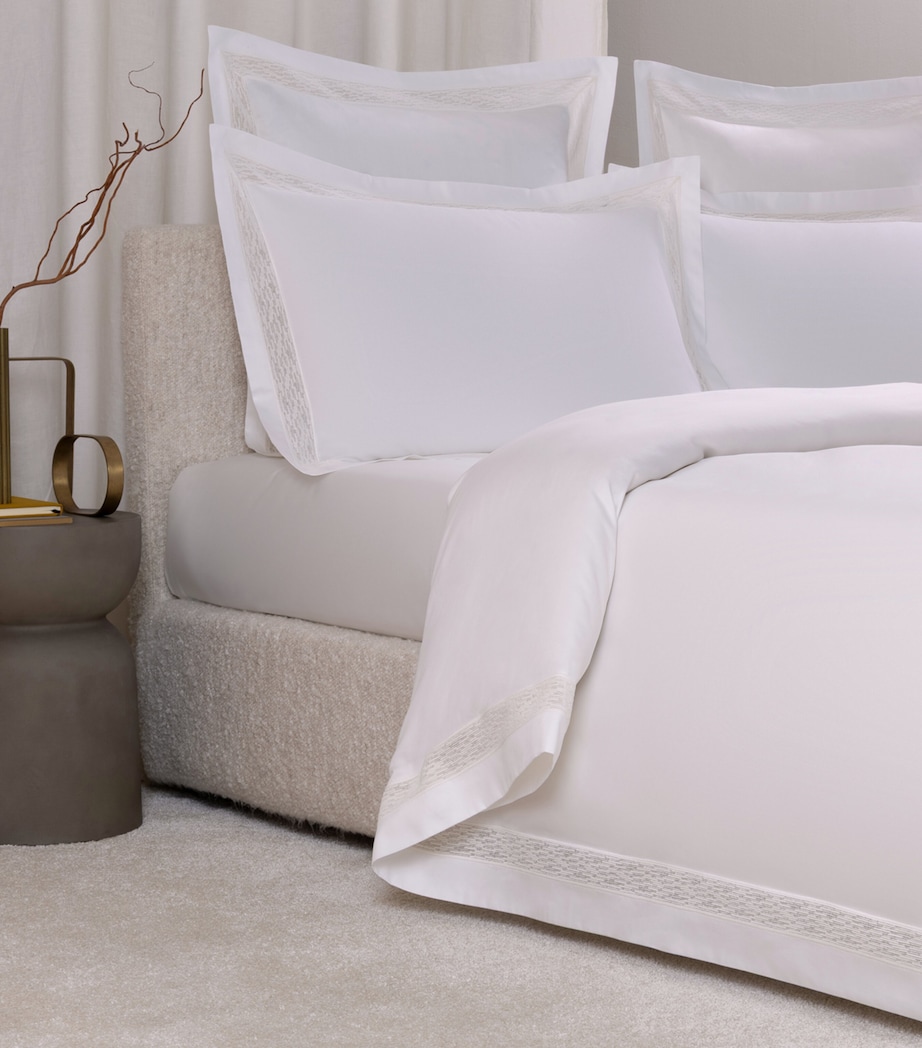 Frette Cotton Balance Lace Queen Duvet Cover (240cm x 220cm) Milk Image 3
