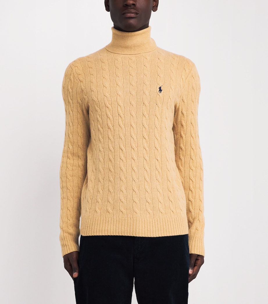 Wool-Cashmere Rollneck Sweater BROWN Image 3