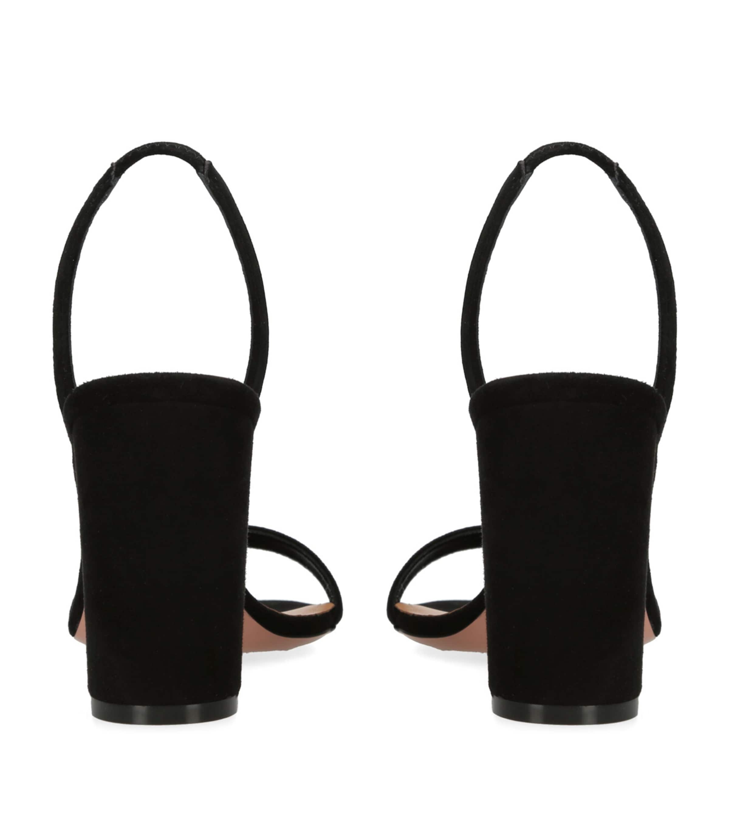 Aquazzura Black Suede So Nude Slingback Sandals 85 | Harrods US