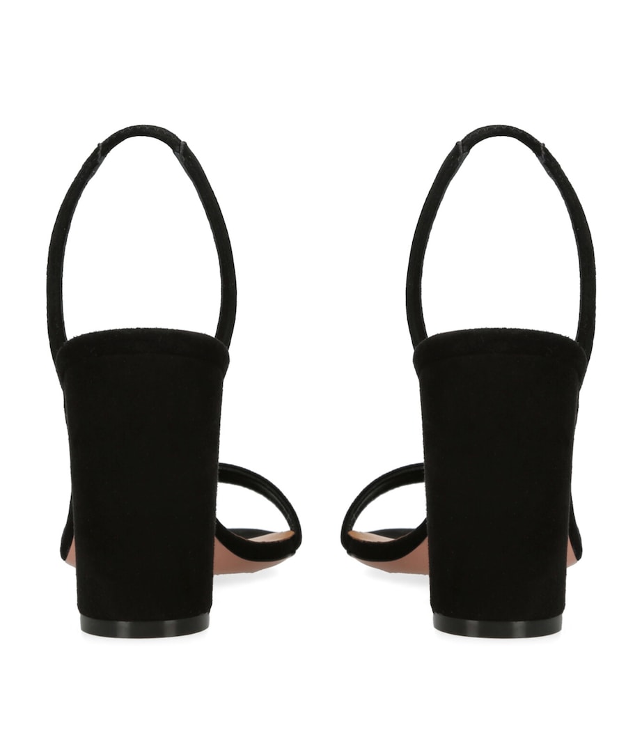 Suede So Nude Slingback Sandals 85 BLACK Image 2