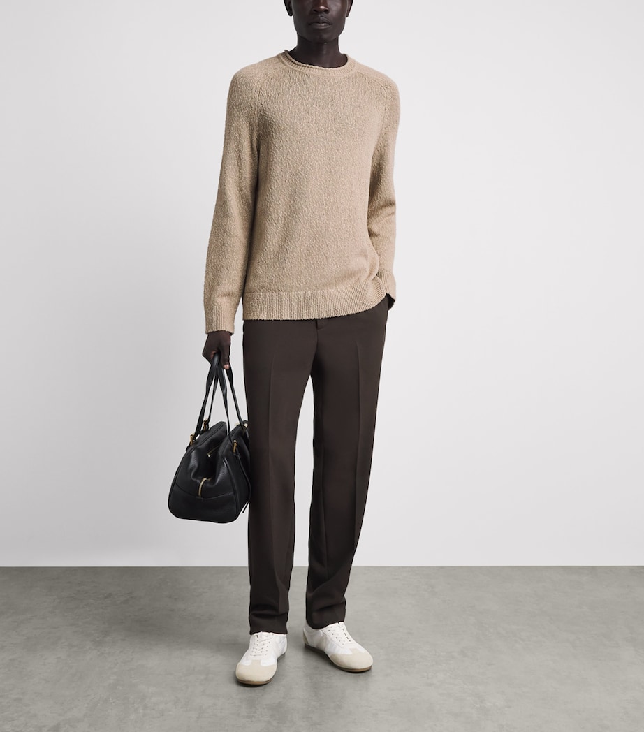 PAIGE Mens Cotton Bouclé Banuelo Sweater Farro Image 2