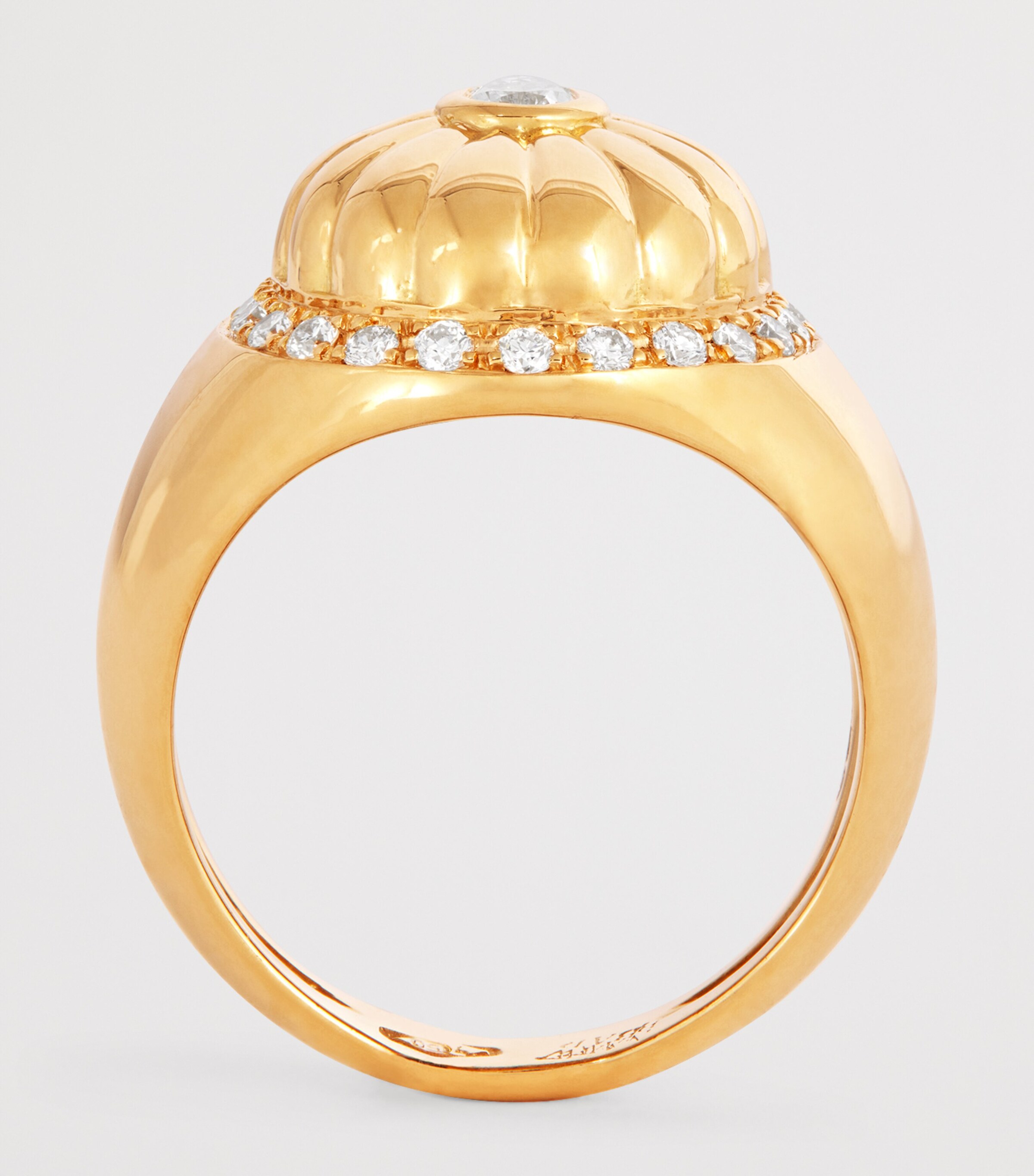 L'ATELIER NAWBAR Yellow Gold and Diamond Bond Street Pinky Ring Yellow Gold Image 3