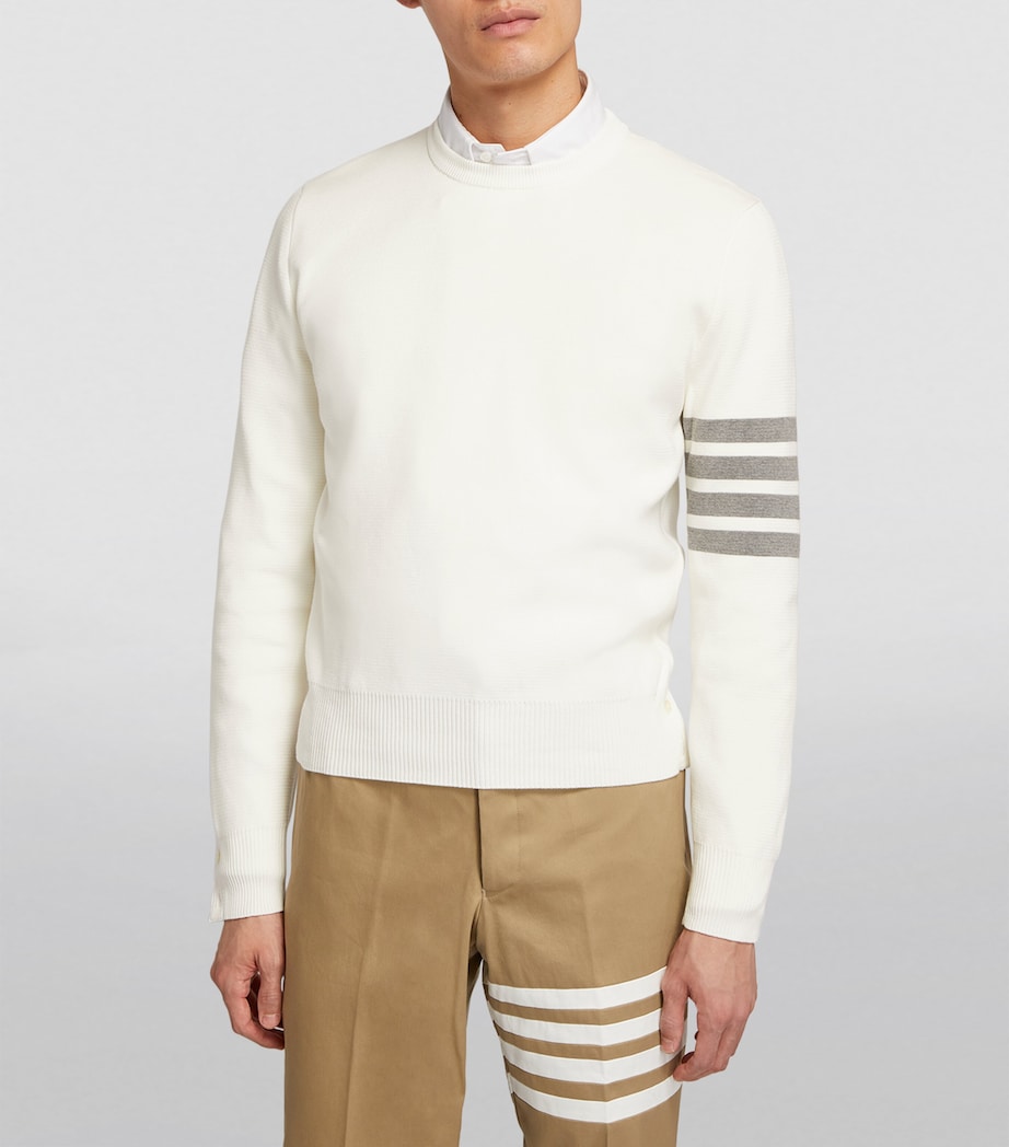 4-Bar Stripe Sweater WHITE Image 3